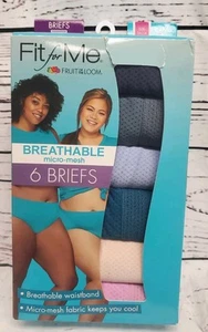 Fit For Me Fruit Of The Loom Briefs Womens Size 13 Underwear Cotton Panties - Picture 1 of 6