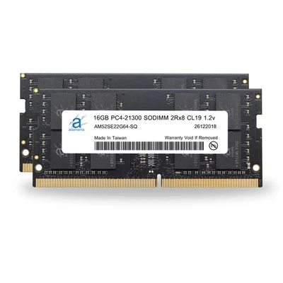 Adamanta 32GB (2x16GB) DDR4 2666MHz PC4-21300 SODIMM Laptop Memory RAM Upgrade - Image 1 of 2