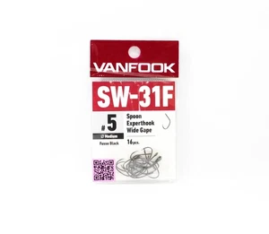 Vanfook SW-31F Spoon Expert Wide Hook Size 5, 16/pack Black (0449) - Picture 1 of 6
