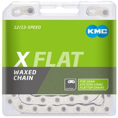 KMC Pre-Waxed XFLAT Flattop Chain. Silver - Image 1 of 2