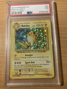 PSA 7 Raichu Holo Evolutions XY 2016 - Imagen 1 de 2