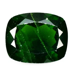 4.41 Cts MIND-BLOWING CUSHION CUT (11 x 9 mm) 100% NATURAL GREEN CHROME DIOPSIDE - Imagen 1 de 5