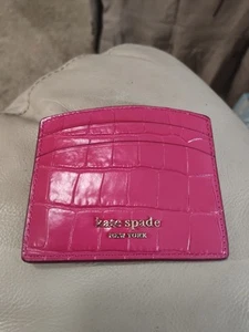 Kate Spade Sylvia Kroko Kreditkartenetui Neu ohne Etikett - Bild 1 von 6
