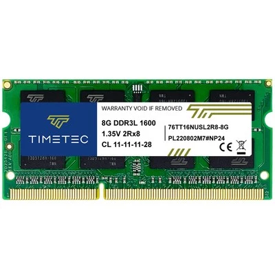 Timetec 8 GB DDR3L / DDR3 1600 MHz (DDR3L-1600) PC3L-12800 / PC3-12800 (PC3L-128 - Immagine 1 di 4
