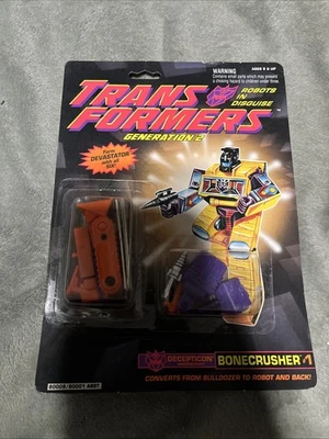 Transformers Original G2 1993 Construction Bonecrusher MOSC Devastator Orange - Image 1 of 2