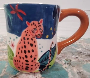 Not A Starbucks Mug - Colorful Jungle Bloom Collection Cheetah Floral Kaffeetasse - Bild 1 von 6