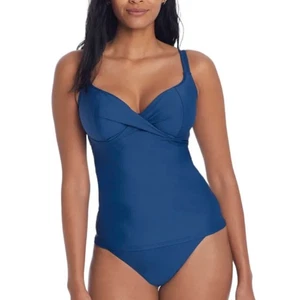 BIRDSONG BARE NECESSITIES NWT Dori Underwire Wrap Tankini Top Size 32DD - Picture 1 of 11