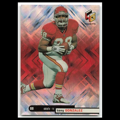 Tony Gonzalez #28 1999 HoloGrFX Kansas City Chiefs Football Card NFL NM - Image 1 of 3