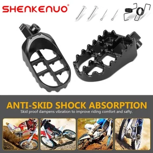 Pedales reposapiés de motocicleta reposapiés estriberas anchas grasas carreras moto de tierra aluminio - Imagen 1 de 11