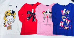 (4) Girls NWT GAP KIDS Long Sleeve Size 8 M Shirts Tops - Picture 1 of 6