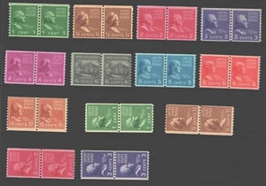 US Presidential Coil Pair Stamps #839~ 51 Verti & Horiz Pair, MLH/MNH OG SV$67.8 - Picture 1 of 4
