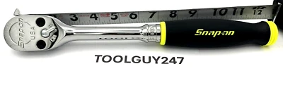 SNAP ON TOOLS USA SH80A HV 1/2" Drive Fixed Head HI VIZ   Soft Grip Ratchet NEW+ - Image 1 of 4