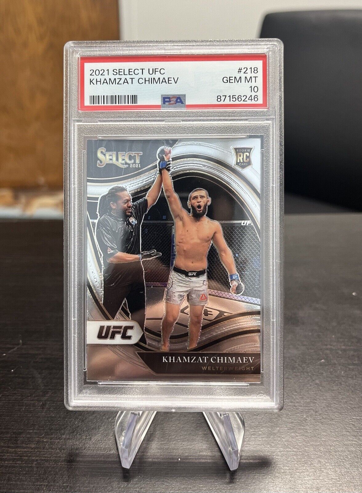 2021 Panini Select UFC Khamzat Chimaev Octagonside RC PSA 10💎