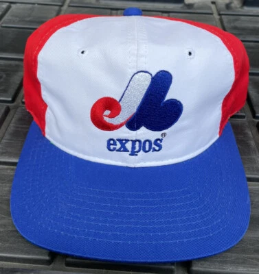NWOT Vintage Montreal Expos The Game Youngan Glued Tag Snapback Hat Cap MLB - Image 1 of 4