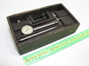 Vintage Starrett Dial Indicator Set with Wood Box - Picture 1 of 4