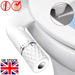 Bidet Attachment Ultra Slim For Toilet Seat w/ Non-Electric Dual Cleaning Nozzle - Picture 1 of 17