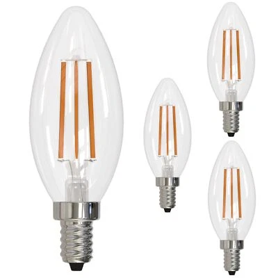 4Pack LED Chandelier Filament Light Bulb, 6.5W(75W), 3000K, 750LM, B11 - Image 1 of 4