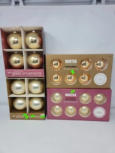 Martha Stewart Everyday Glas Ornamente - klassischer & goldener Glanz Menge 4 Boxen - Bild 1 von 8