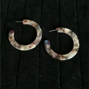 Acrylic Hoop Colorful Earrings - Picture 1 of 1