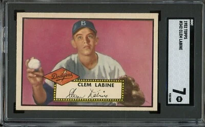 1952 Topps Baseball #342 Clem Labine SGC 7 - Image 1 of 2