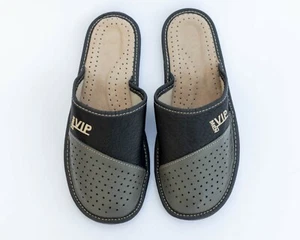 Mens Slippers Leather Polskie Kapcie CLEARANCE - Picture 1 of 10
