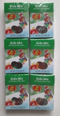 6 Box Lot Jelly Belly Kids Mix Jelly Bean Christmas Themed Candy 20 Flavors - Image 1 of 4