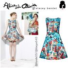 Alice & Olivia Town Print butterfly Dress 6