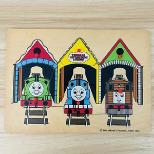 Thomas The Tank Engine & Friends Wooden Puzzle Peg 1993 Britt Allcroft Vintage - Picture 1 of 7