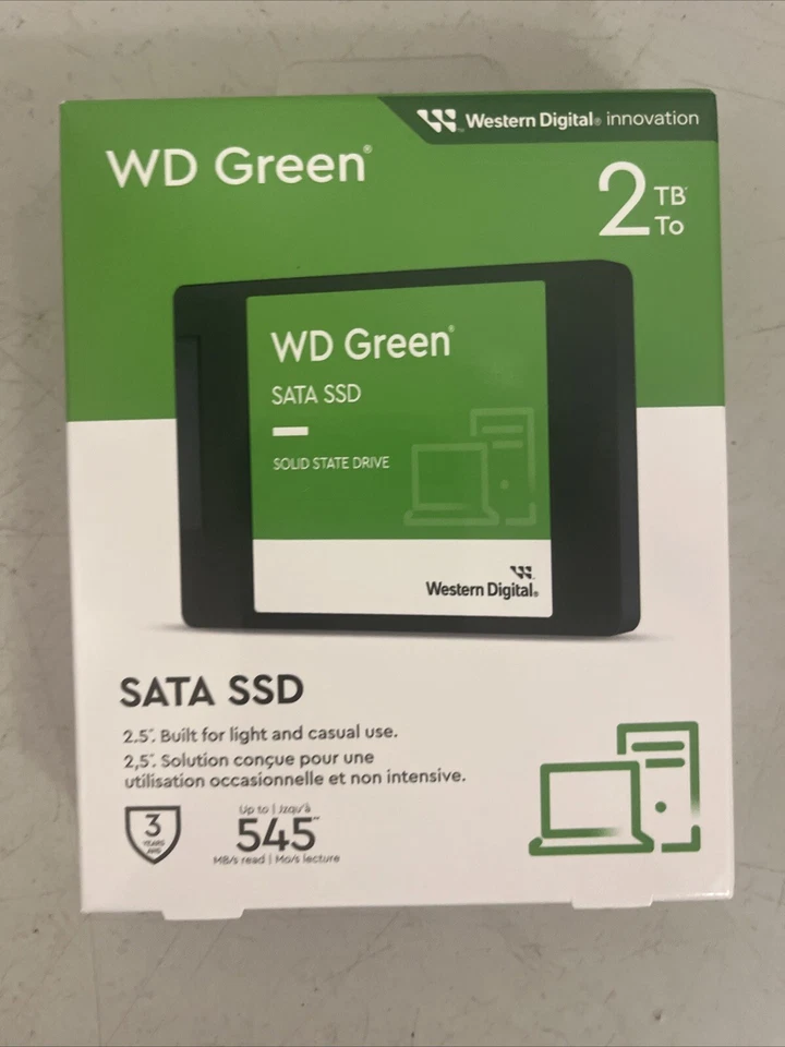 WESTERN DIGITAL 2To SSD WD Green SATA 2.5'' 7mm (WDS200T2G0A) - Photo 1/1