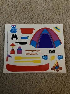 1991 BOOTFAHREN CAMPING MRS GROSSMAN AUFKLEBERBOGEN 4x3" VINTAGE OUTDOORY NATUR - Bild 1 von 2