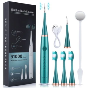Sonic Electric Rechargeable Toothbrush 3*Brush Heads And Teeth cleaner for Adult - Picture 1 of 9