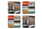 Personalized Coasters featuring the name FRANCIS in photos of signs - Set of 4 