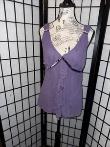 Vintage Y2K NWT Dana Buchman Silk Camisole Purple Fairy Sz 6 - Picture 1 of 7