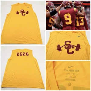 usc trojans nike team issued Football Strength Shirt Sleeveless # - Picture 1 of 1