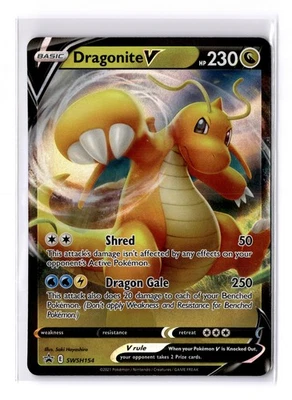 Dragonite V - SWSH154 Sword & Shield Black Star Promo Card - NM - POKEMON TCG - Image 1 of 2