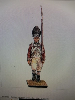 First Legion NIB AW1030 British 5th Foot Grenadier March Attack 1/30 Scale 60MM - image 1 of 4