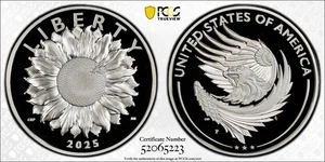 2025-P 1 oz American Liberty .999 Fine Silver Medal PCGS PR69DCAM First Strike - Picture 1 of 3