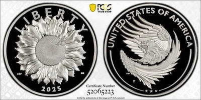 2025-P 1 oz American Liberty .999 Fine Silver Medal PCGS PR69DCAM First Strike - Image 1 of 3