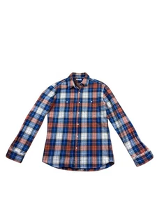 Franela a Cuadros Azul Gustin Para Hombre Talla Grande Peso Pesado Grueso Doble Bolsillo en el Pecho - Imagen 1 de 4