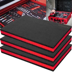 Tool Box Foam, 3Pack 18x12x2 inch, Foam Inserts for Cases, Polyethylene Stora... - Picture 1 of 8