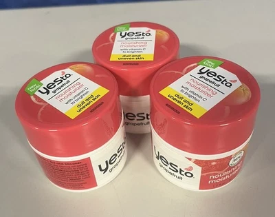 Paquete de 3 cremas hidratantes nutritivas Yes To Grapefruit con vitamina C, 1,7 OZ Foto 1 de 4