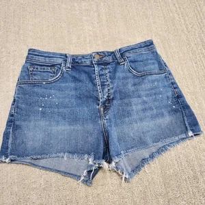 J Brand Jeansshorts Damen 27 Gracie abgeschnitten roher Saum Cowgirl Gänseblümchen Stretch - Bild 1 von 8