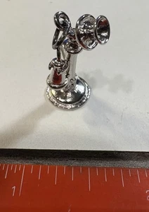 Simpson Sterling Silver Candlestick Telephone Charm Pendant Vintage Phone - Picture 1 of 3