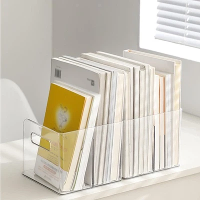 Libreria desktop trasparente moderna supporto file semplice per la sala da - Immagine 1 di 4