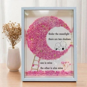 Handmade Preserved Baby’s Breath Flower Frame | Personalized Gift | Home Decor - Picture 1 of 12