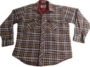 VTG Northwest Territory Plaid/Checked Flannel Quilted Jacket/Shirt Men's Sz XL - Picture 1 of 10