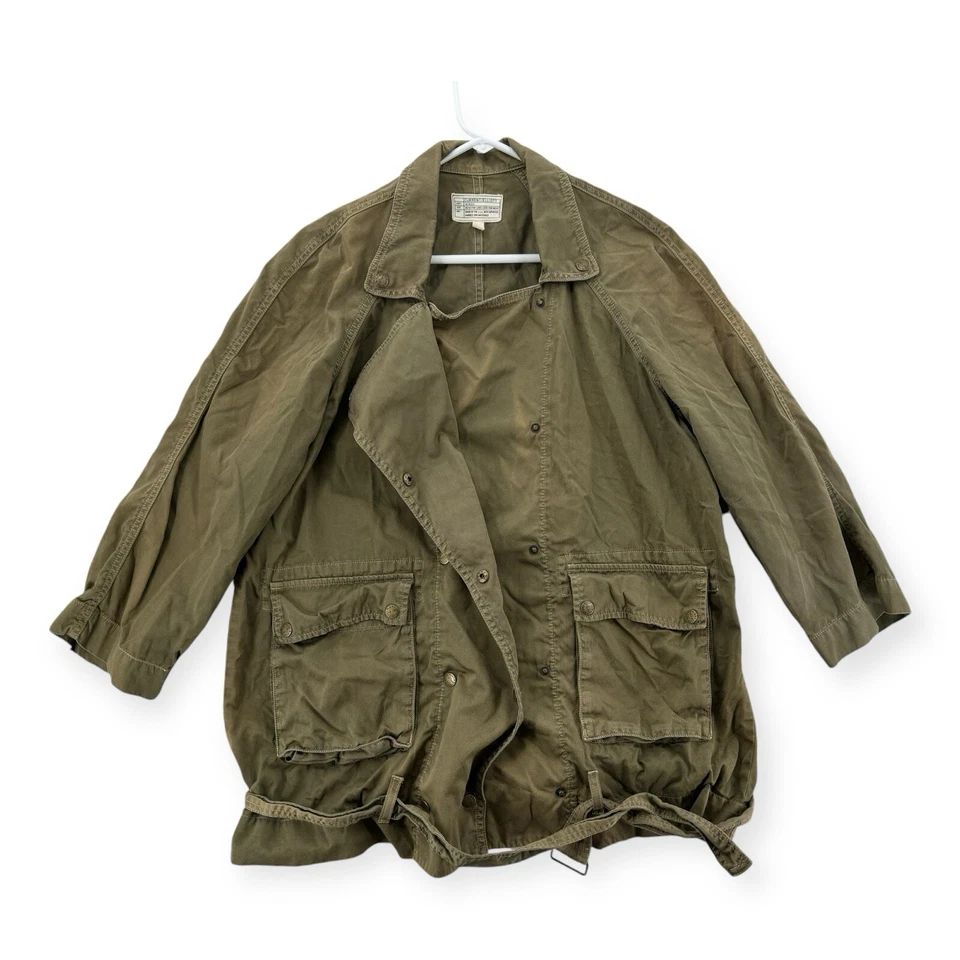 Куртка женская Current Elliot Utility размер 2 кармана на молнии на кнопках армейская военная ДЕФЕКТ - Изображение 1 из 4