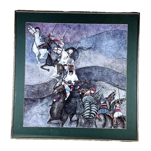 Polo Ponies+Riders, Apres Le Tournoi-Graciela Rodo Boulanger Signed Litho 1986 - Picture 1 of 24