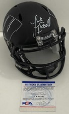 Luke Fickell Signed Autographed Blackout Wisconsin Badgers Mini Helmet PSA/DNA