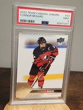 2022 UPPER DECK Team Canada Juniors CONNOR BEDARD #23 PSA 9 Mint 